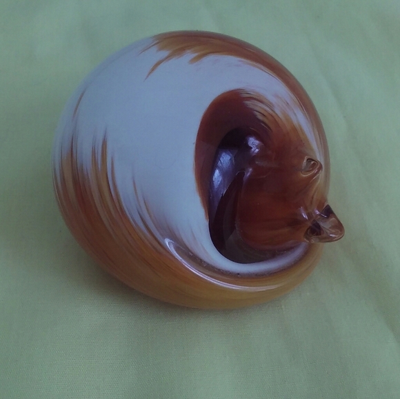 Artisan Other - Artist Signed Glass Cat Sculpture